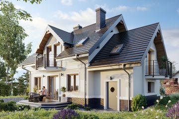  Projekt domu Dario As (1285) (KRD2300) - projekt domu parterowego z poddaszem - Zdjęcie 1