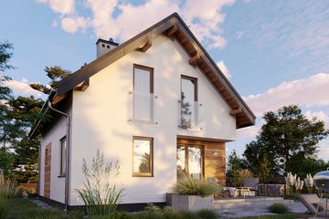  Projekt domu Eklerka (1281) (KRD2301) - projekt domu parterowego z poddaszem - Zdjęcie 3