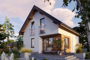  Projekt domu Eklerka (1281) (KRD2301) - projekt domu parterowego z poddaszem - Zdjęcie 2