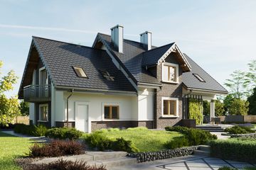  Projekt domu Heliodor (1290) (KRD2303) - projekt domu parterowego z poddaszem - Zdjęcie 4