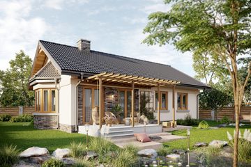  Projekt domu Nuta Karbo (1282) (KRD2305) - projekt domu parterowego - Zdjęcie 2