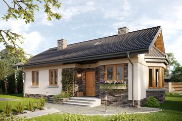  Projekt domu Nuta Karbo (1282) (KRD2305) - projekt domu parterowego - Zdjęcie 1