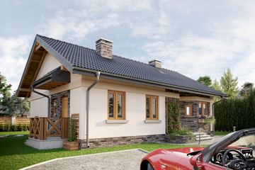  Projekt domu Nuta Karbo (1282) (KRD2305) - projekt domu parterowego - Zdjęcie 4