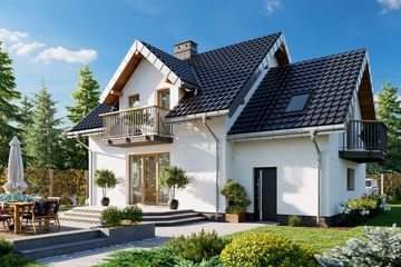  Projekt domu Smyk Alfa (1284) (KRD2307) - projekt domu parterowego z poddaszem - Zdjęcie 3