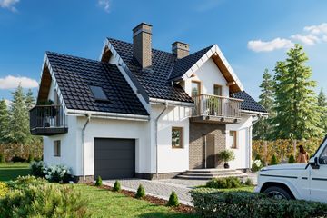  Projekt domu Smyk Alfa (1284) (KRD2307) - projekt domu parterowego z poddaszem - Zdjęcie 4