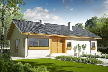  Projekt domu Eryk bianco (WRC1963) - projekt domu parterowego - Zdjęcie 1