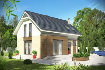  Projekt domu Eco 1 bez garażu [B] (WRF1437) - projekt domu parterowego z poddaszem - Zdjęcie 2