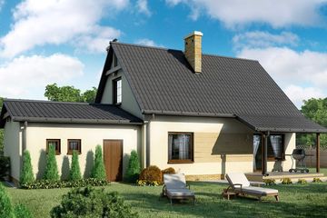  Projekt domu D82 - Ryszard (WAI1125) - projekt domu parterowego z poddaszem - Zdjęcie 2