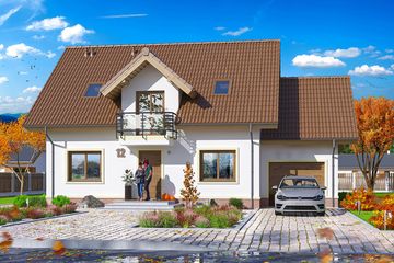  Projekt domu Ares II paliwo stałe (WOE1026) - projekt domu parterowego z poddaszem - Zdjęcie 1