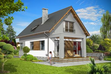  Projekt domu Iza trend bez garażu [B] (WRF1441) - projekt domu parterowego z poddaszem - Zdjęcie 2
