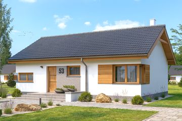  Projekt domu Leda (WOE1027) - projekt domu parterowego - Zdjęcie 1