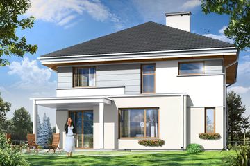  Projekt domu Artemida (WAH1281) - projekt domu z pełnym piętrem - Zdjęcie 2