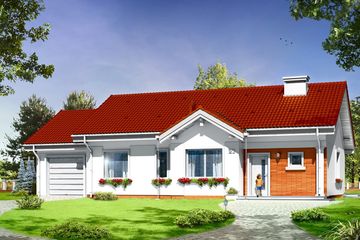  Projekt domu Cypisek 4 (WAH1293) - projekt domu parterowego - Zdjęcie 1