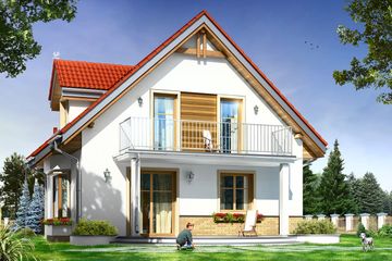  Projekt domu Michalina (WAH1332) - projekt domu parterowego z poddaszem - Zdjęcie 2