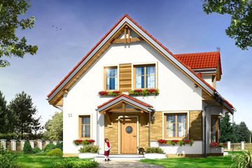  Projekt domu Michalina (WAH1332) - projekt domu parterowego z poddaszem - Zdjęcie 1