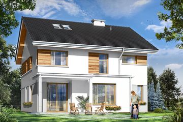  Projekt domu Miranda (WAH1334) - projekt domu z pełnym piętrem - Zdjęcie 2