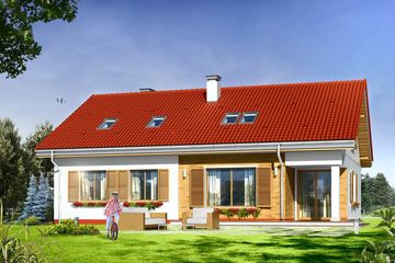  Projekt domu Nektarynka (WAH1338) - projekt domu parterowego - Zdjęcie 2