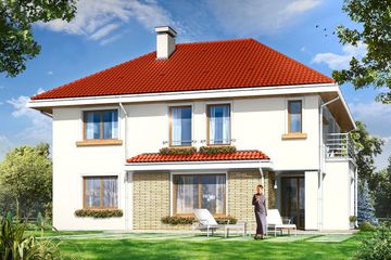  Projekt domu Orchidea (WAH1341) - projekt domu z pełnym piętrem - Zdjęcie 2