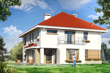  Projekt domu Orchidea (WAH1341) - projekt domu z pełnym piętrem - Zdjęcie 3