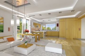  Projekt domu Party (WAH1344) - projekt domu parterowego z poddaszem - Zdjęcie 4