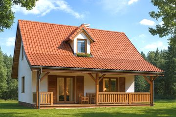  Projekt domu Sosenka 5 (WAH1358) - projekt domu parterowego z poddaszem - Zdjęcie 2