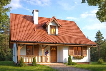  Projekt domu Sosenka 5 (WAH1358) - projekt domu parterowego z poddaszem - Zdjęcie 1