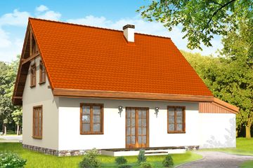  Projekt domu Bajkowy wariant B (WAH1379) - projekt domu parterowego z poddaszem - Zdjęcie 2