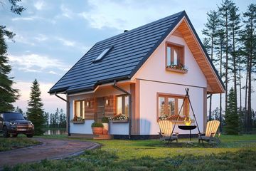  Projekt domu Sosenka wariant G (WAH1452) - projekt domu parterowego z poddaszem - Zdjęcie 3