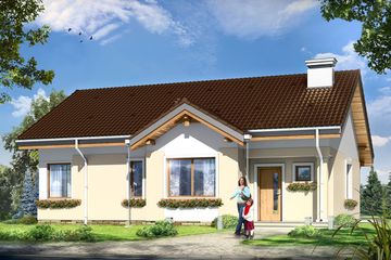  Projekt domu Cypisek 2 (WAH1470) - projekt domu parterowego - Zdjęcie 1