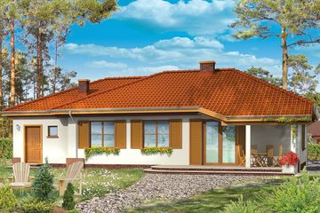  Projekt domu Cztery kąty 2 (WAH1473) - projekt domu parterowego - Zdjęcie 2