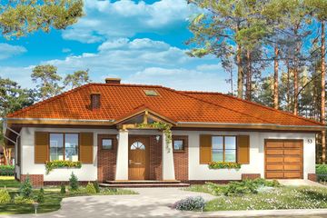  Projekt domu Cztery kąty 2 (WAH1473) - projekt domu parterowego - Zdjęcie 1