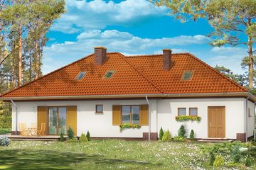  Projekt domu Cztery kąty 3 (WAH1474) - projekt domu parterowego - Zdjęcie 2