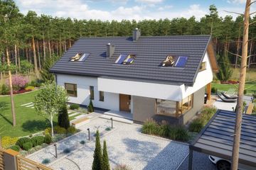  Projekt domu TK17 (WAK1053) - projekt domu parterowego z poddaszem - Zdjęcie 2