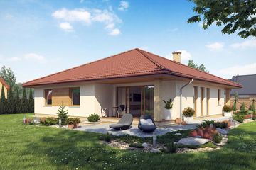  Projekt domu TK28 (WAK1054) - projekt domu parterowego - Zdjęcie 4