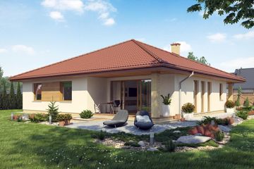  Projekt domu TK28 (WAK1054) - projekt domu parterowego - Zdjęcie 1