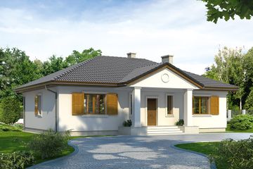  Projekt domu Borówka 2 (BSA1695) - projekt domu parterowego - Zdjęcie 1