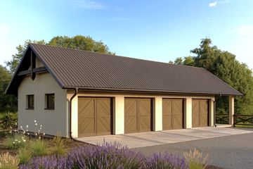  Projekt garażu WB-3845 (KRA3709) - projekt garażu parterowego - Zdjęcie 1