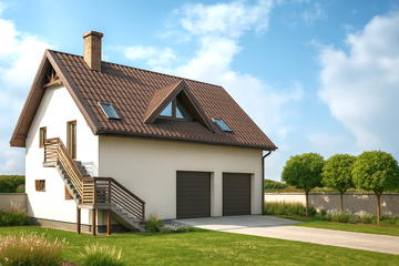  Projekt budynku gospodarczego WB-3750 (KRA3713) - projekt budynku parterowego z poddaszem - Zdjęcie 1