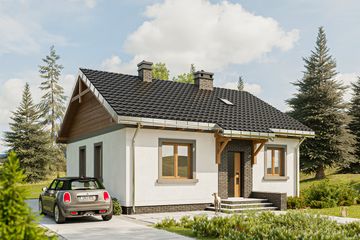  Projekt domu Czyżyk (142) (KRD2332) - projekt domu parterowego - Zdjęcie 5