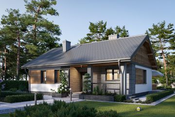  Projekt domu Modrzyk (1317) (KRD2414) - projekt domu parterowego - Zdjęcie 1