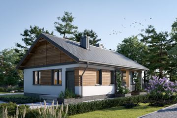  Projekt domu Modrzyk (1317) (KRD2414) - projekt domu parterowego - Zdjęcie 5