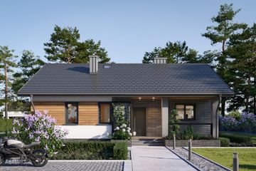  Projekt domu Modrzyk (1317) (KRD2414) - projekt domu parterowego - Zdjęcie 6