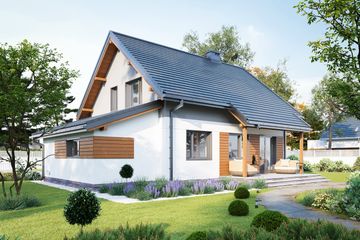  Projekt domu Pod Lipą (959) (KRD2425) - projekt domu parterowego z poddaszem - Zdjęcie 3