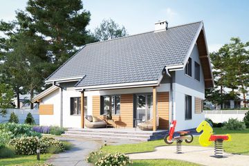  Projekt domu Pod Lipą (959) (KRD2425) - projekt domu parterowego z poddaszem - Zdjęcie 4