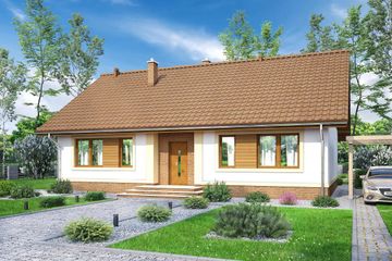  Projekt domu Daktyl 2 (WOF1024) - projekt domu parterowego - Zdjęcie 3