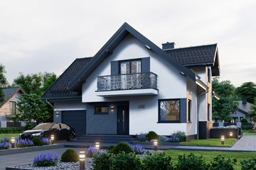  Projekt domu APS 232 (LUA1263) - projekt domu parterowego z poddaszem - Zdjęcie 3