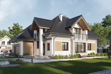  Projekt domu Hermes (1333) (KRD2461) - projekt domu parterowego z poddaszem - Zdjęcie 2