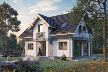  Projekt domu Klara Neo (1338) (KRD2462) - projekt domu parterowego z poddaszem - Zdjęcie 1