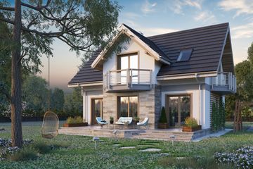  Projekt domu Klara Neo (1338) (KRD2462) - projekt domu parterowego z poddaszem - Zdjęcie 3