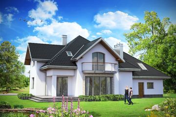  Projekt domu Ksymena (1336) (KRD2466) - projekt domu parterowego z poddaszem - Zdjęcie 2